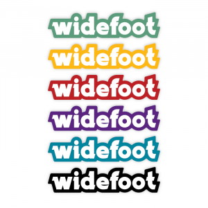 Widefoot Logotype Stickers Group