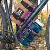Purple CargoMounts with Sturdy Bag and Nalgene on Downtube